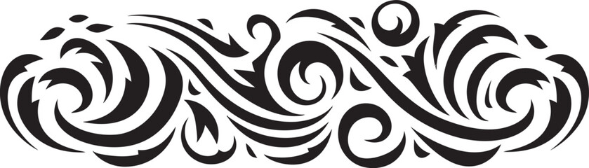 Fototapeta premium Ethnic Tribal Icon Polynesian Stripe Logo Tattoo Design Emblem Tribal Pattern Logo