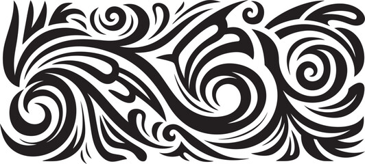 Ethnic Polynesian Icon Stripe Tattoo Emblem Tribal Pattern Logo Polynesian Tattoo Icon