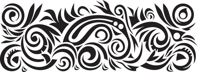 Ethnic Tribal Design Stripe Tattoo Logo Tattoo Emblem Polynesian Ethnic Design