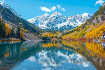 Maroon Bells Reflection In Fall