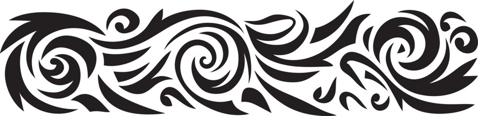 Tribal Pattern Logo Abstract Polynesian Emblem Polynesian Tattoo Design Stripe Emblem