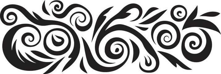 Tribal Stripe Design Ethnic Tattoo Icon Ethnic Polynesian Emblem Abstract Design