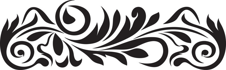 Obraz premium Ethnic Polynesian Emblem Abstract Design Tattoo Design Polynesian Pattern Emblem