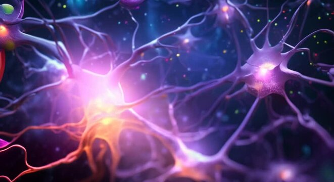 Neurons firing in the brain