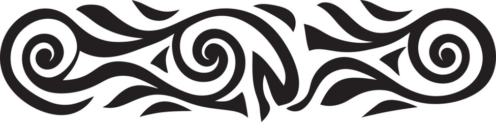 Stripe Tribal Tattoo Polynesian Design Ethnic Polynesian Icon Tribal Stripe Emblem