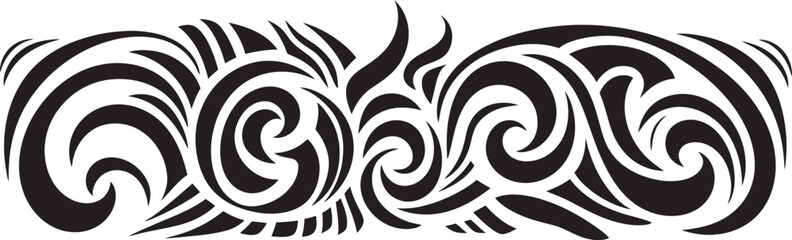 Stripe Emblem Tribal Tattoo Icon Polynesian Ethnic Logo Tribal Stripe Design