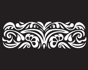 Fototapeta premium Polynesian Ethnic Logo Tribal Stripe Design Tribal Tattoo Design Abstract Polynesian Emblem