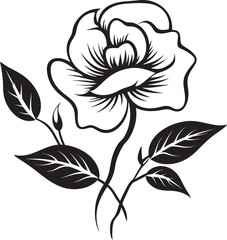 Chic Prairie Rose Icon Creative Symbol Sleek Prairie Flower Logo Elegant Emblem
