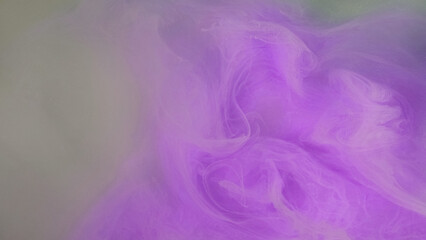 Color smoke texture. Paint water mix. Defocused violet purple mist cloud flow dreamlike abstract art background with copy space.