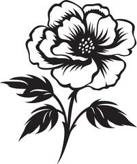 Bold Prairie Rose Symbol Unique Emblem Abstract Floral Icon Prairie Rose Logo