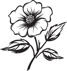 Elegant Prairie Flower Design Minimalistic Emblem Abstract Prairie Rose Symbol Stylish Logo
