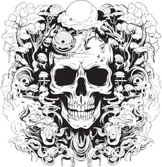 Dreamstate Delirium Nightmare Coloring Book and Icon Collection Shadowed Realms Psychedelic Nightmares in Graphic Design