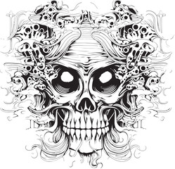 Psychotropic Phantoms Nightmare Coloring Book and Icon Design Nightmare Nexus Psychedelic Coloring Book and Icon Design