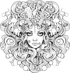 Psychedelic Phantasmagoria Nightmare Coloring Book and Icon Design Nightmare Incantations Psychedelic Graphic Art and Icon Design