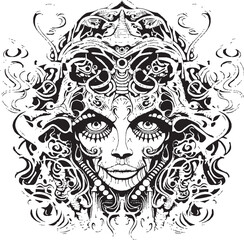 Lunar Lullabies Psychedelic Nightmare Graphic Art and Icon Design Nightmare Nexus Psychedelic Coloring Book and Icon Design