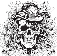 Nightmare Nova Psychedelic Nightmare Coloring and Icon Design Whispers of the Abyss Psychedelic Coloring Book and Icon Design