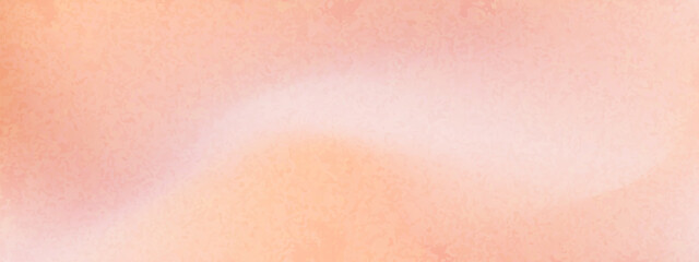 Peach gradient grain background with abstract wave. Nude, peach and apricot gradient soft color. Warm fuzz bg for wallpaper. Vector illustration