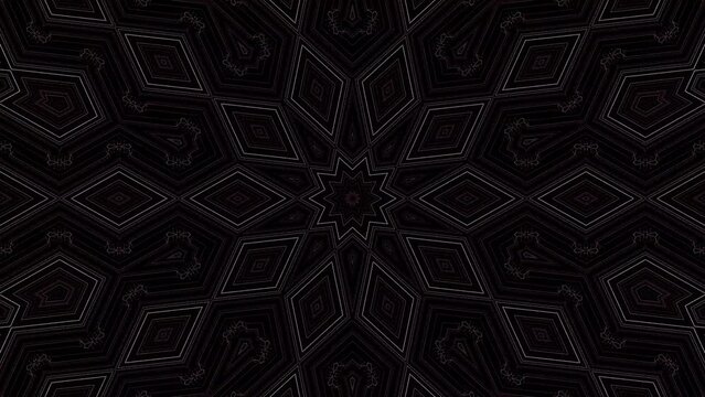 Abstract Kaleidoscope pattern with full colors. Magic mandala. 4k	