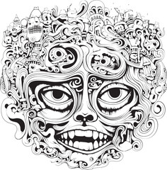 Enchanted Nightmares Psychedelic Nightmare Art and Iconic Designs Chromatic Abyss Psychedelic Coloring Book and Iconic Design