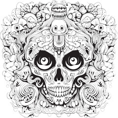 Ethereal Phantoms Psychedelic Coloring Book and Iconic Design Twisted Reveries Psychedelic Nightmare Art and Iconic Designs