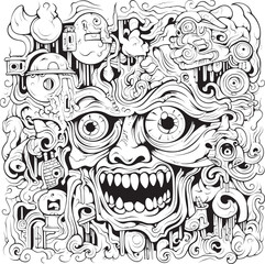 Psychedelic Whispers Nightmare Coloring Book and Iconic Design Enigmatic Nightmares Psychedelic Nightmare Art and Iconic Designs