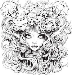 Whispering Shadows Psychedelic Coloring Book and Iconic Art Hallucinogenic Horizons Psychedelic Nightmare Art and Iconic Designs