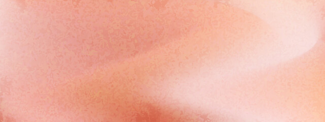 Peach gradient grain background with abstract wave. Nude, peach and apricot gradient soft color. Warm fuzz bg for wallpaper. Vector illustration
