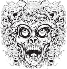 Psychedelic Prism Nightmares in Logo Design and Icon Phantom Symphony Psychedelic Nightmare Art and Design