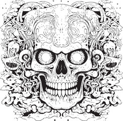 Nightmare Fusion Psychedelic Art and Iconic Design Collection Eerie Escapades Coloring Book and Iconic Nightmare Design