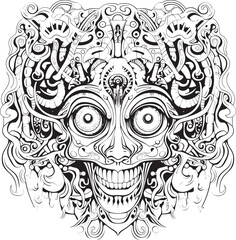 Nightmare Odyssey Psychedelic Art and Icon Design Collection Labyrinthine Lament Nightmare Coloring Book and Iconic Design