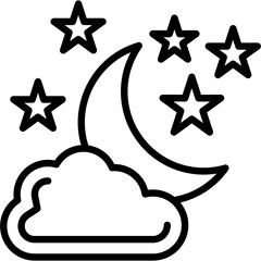 Moon And Stars Icon
