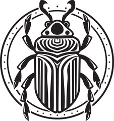 Gilded Scarab Logo and Icon Design Scarab Horizon Iconic Logo and Graphic Design