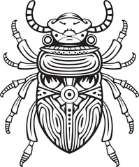 Scarab Harmony Icon Design and Graphic Art Golden Scarab Iconic Logo Design and Graphic