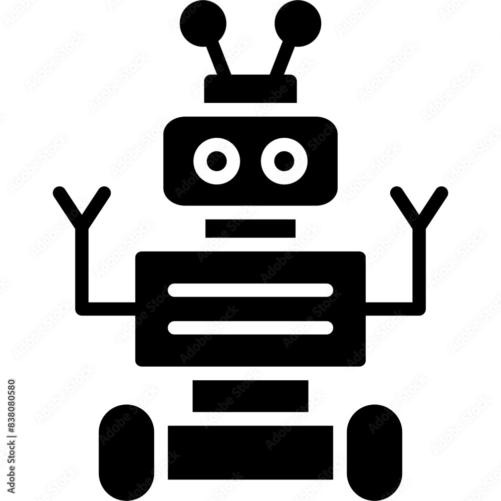 Poster Space Robot Icon