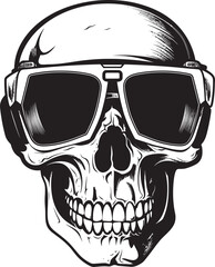 Tech Infused Skull Vector Art Design Cyber VR Skull Logo Digital Graphic