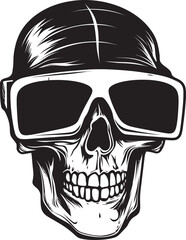 VR Tech Gothic Skull Icon Graphic Digital Skull Vision VR Glasses Art