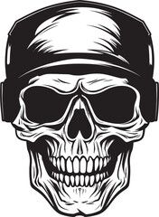 Futuristic Skull Vision VR Glasses Art Gothic Tech Fantasy Vector and Skull Icon