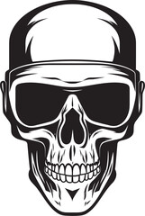 Virtual Reality Skull Emblem Gothic Concept Gothic Futurism VR Glasses Skull Graphic