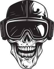 Digital Immersion Vector and Skull Icon Sleek Crow Silhouette Minimalist Vector Design