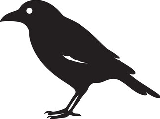 Graceful Crow Design Minimal Vector Art Simple Crow Emblem Stylish Logo Design