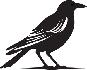 Fototapeta premium Sleek Crow Logo Stylish Icon Design Minimal Crow Symbol Clean Graphic Art