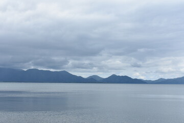 福島県の名所　猪苗代湖　周辺の風景