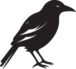Sleek Crow Symbol Minimalistic Vector Design Minimalist Crow Logo Clean and Stylish Vector Design