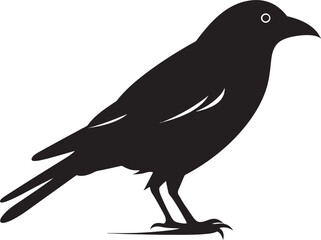 Elegant Crow Symbolism Minimal Logo Streamlined Crow Vector Simple Art