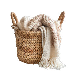 PNG Brown wicker laundry basket design element lifestyle