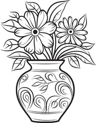 Colorful Cartoon Vase Illustration Simple Logo Cartoonish Floral Vase Icon Graphic Art