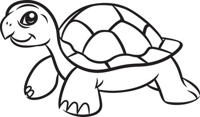 Minimalist Turtle Emblem Chic Vector Art Whimsical Turtle Logo Simple Icon Design