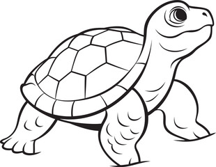 Elegant Turtle Outline Minimalistic Graphic Design Minimal Lineart Turtle Badge Contemporary Logo