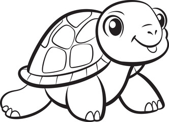 Minimalistic Turtle Symbol Modern Logo Concept Stylish Lineart Turtle Emblem Chic Vector Design