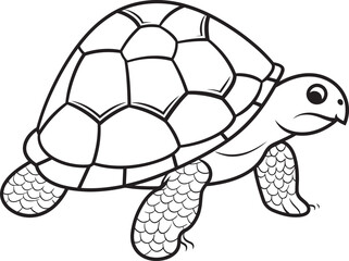 Chic Turtle Logo Minimalistic Graphic Art Simple Line Art Turtle Icon Clean Logo Design